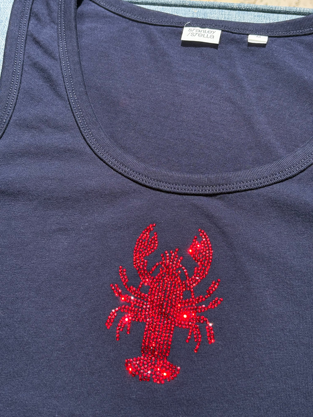Lobster Fitted Tank Top Navy