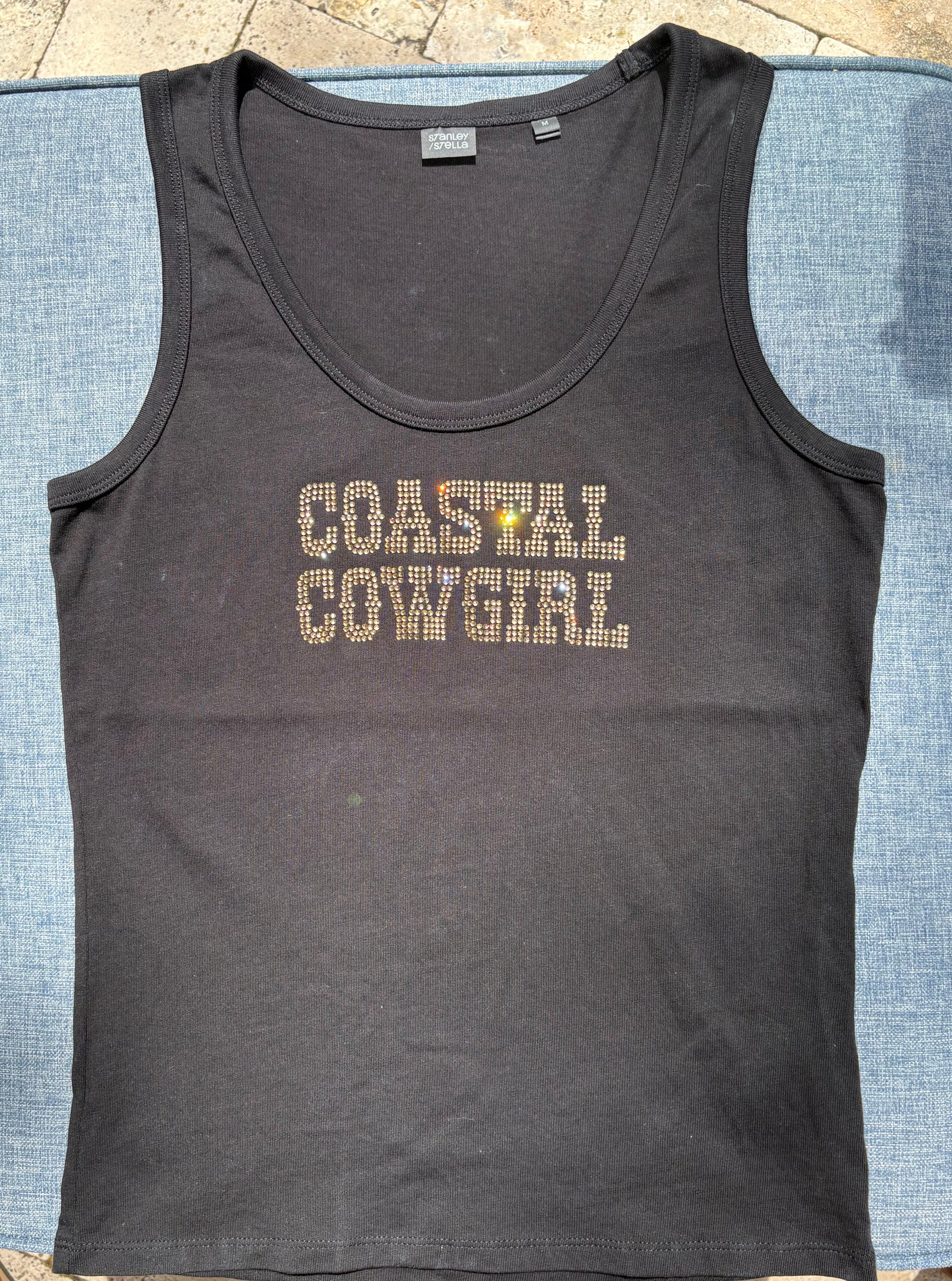 Coastal Cowgirl Tank Top Black