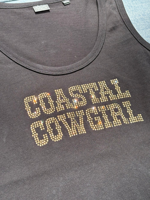 Coastal Cowgirl Tank Top Black