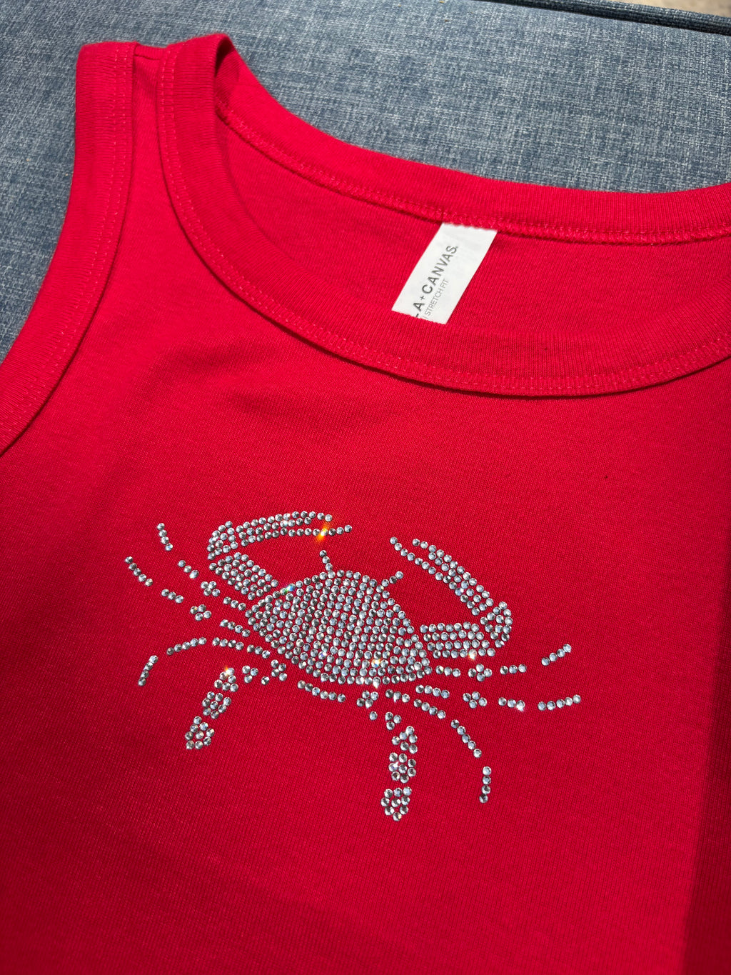Crab Tank Top Red