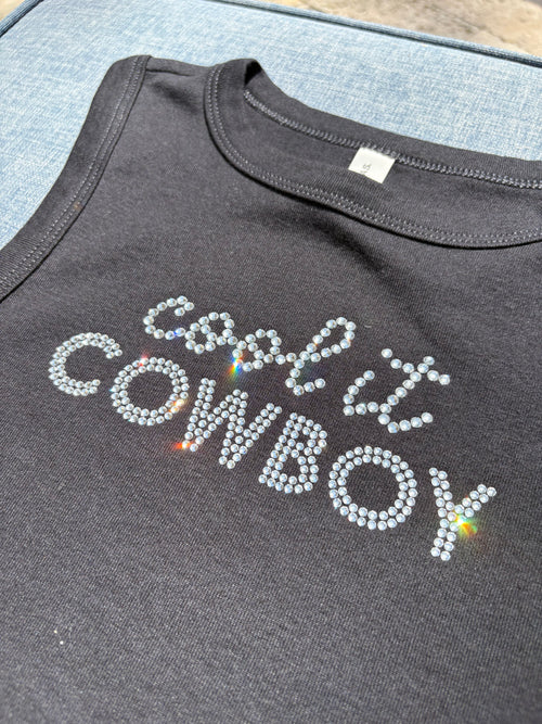 Cool it Cowboy Tank Top Black